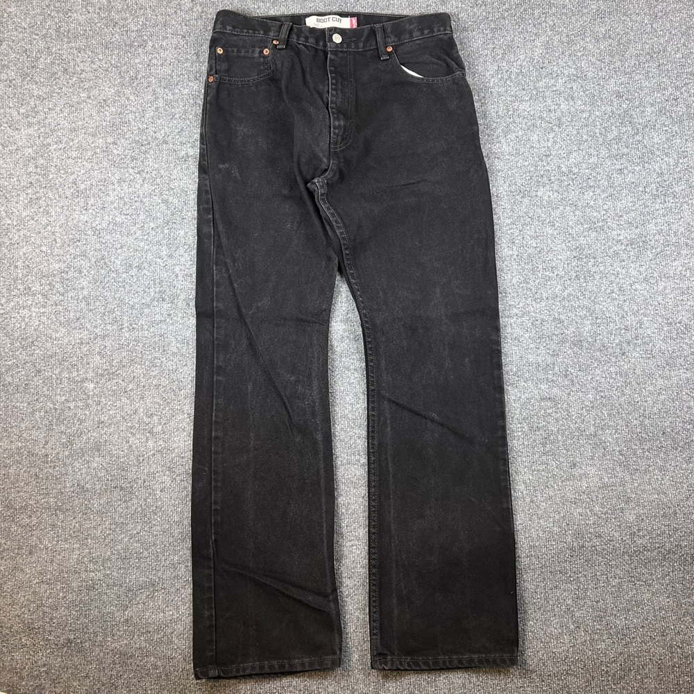 Vintage Levis Jeans Mens 32x32 Black 517 Bootcut Western Cowboy Denim Y2K 2000s